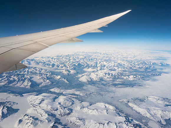 Greenland from Plane
