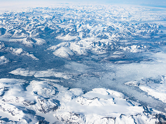 Greenland from Plane