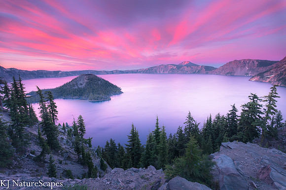 Purple Haze - Crater Lake Sunset