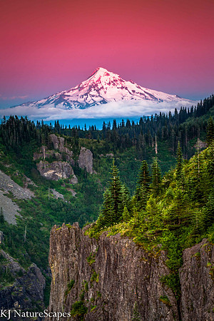 Mt Hood Sunset from Silver Star Mtn Trail