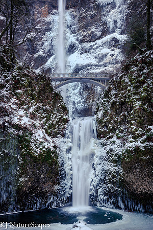 Icy Multnomah Falls