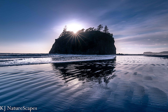 The sun begins to drop - Ruby Beach, Olympic NP