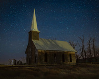 Locust Grove Church at Night