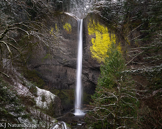 Winter at Latourell Falls