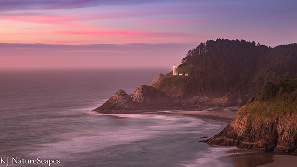 Colorful Sunset at the Heceta Head Lighthouse